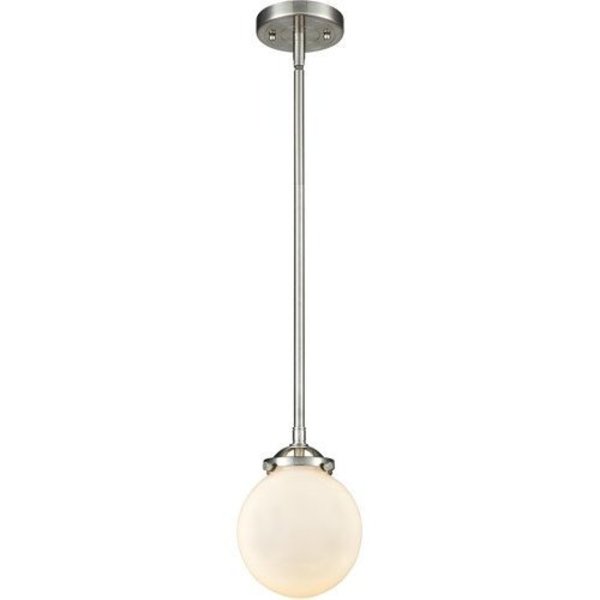 Innovations Lighting One Light Vintage Dimmable, White Glass Led Mini Pendant 284-1S-SN-G201-6-LED